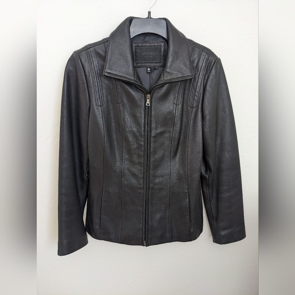 Avanti New York Genuine Black Leather Jacket